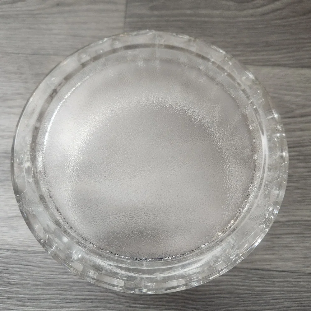 Vintage Clear‎ Pressed Glass Carousel Trinket Box Lidded Candy Dish Horse Swan